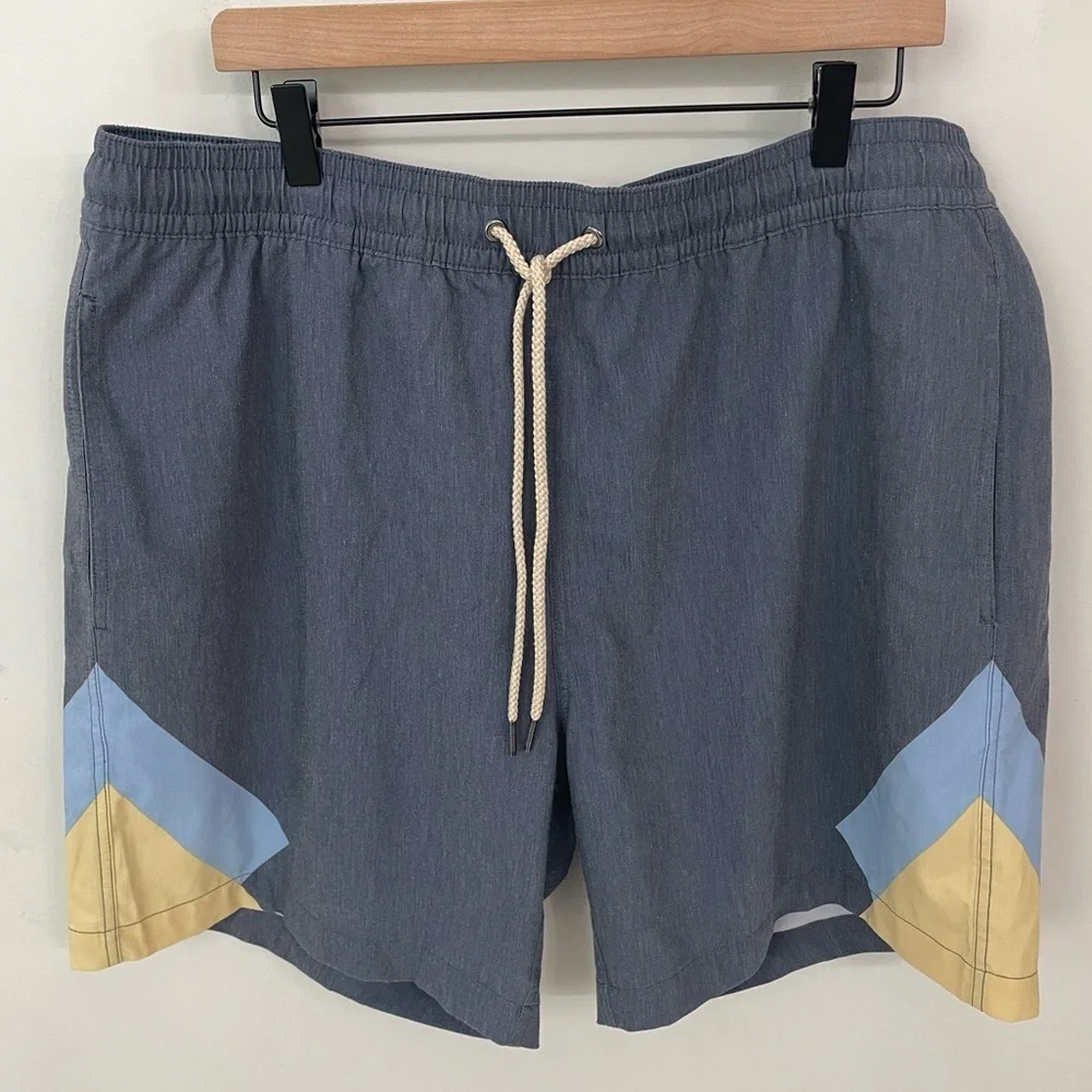 Fair Harbor x Huckberry Bayberry Swim Trunks Men’s Size 3XL Swim Shorts Blue.  2